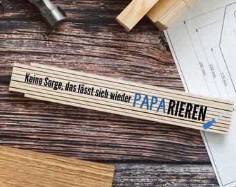 Zollstock Papa, Vatertagsgeschenk, Paparieren, Zollstock personalisiert, Papa Geschenk, Geschenke für Männer