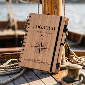 Logbuch personalisiert, Schiff Geschenk, Logbuch, Kapitän Geschenk, Schiffsreise, Notizbuch