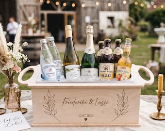 Getränkekühler Hochzeit, Sektkühler, Geschenk Hochzeit, Hochzeitsgeschenke, Bierkühler, Boho, Hochzeitsfeier Deko, personalisiert