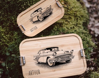 Oldtimer Brotdose, Oldtimer Geschenk, Brotdose Männer, Brotdose Opa, Brotdose Auto