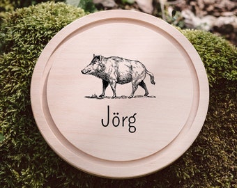 Wildschwein, Geschenke für Männer, Geschenk für Jäger, Opa Geschenk, Männer Geschenke, Wildschwein Brett