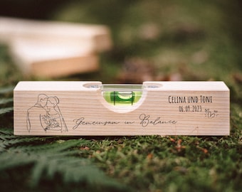 Wedding gift, wedding spirit level, housewarming gift, topping out gift, house blessing, wedding gift