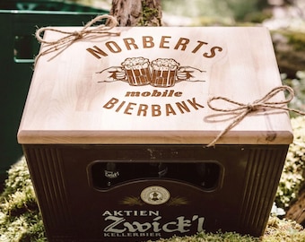 Bierkastensitz, Geschenke für Männer, Vatertagsgeschenk, 40. Geburtstag Mann, Bierkiste, Bier Geschenk
