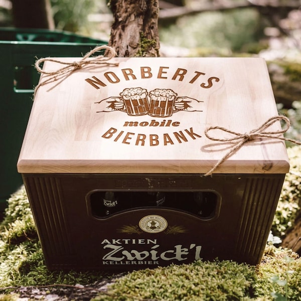 Bierkastensitz, Geschenke für Männer, Vatertagsgeschenk, 40. Geburtstag Mann, Bierkiste, Bier Geschenk