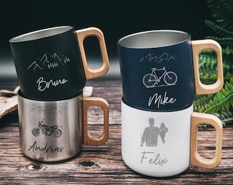 Tasse Papa, Tasse Fahrrad, Tasse Motorrad, Männergeschenk Tasse, Tasse Angler, Tasse Berge, Personalisierte Tasse Mann, Wandern