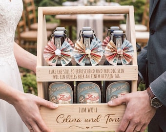 Wedding gift beer, wedding gift, wedding gift money, beer carrier wedding, wedding gift bride and groom