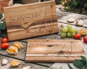 Vatertagsgeschenk, Papa Geschenk, Frühstücksbrett Papa, Vatertag, Brettchen Papa, Papa, Geburtstag Papa, Vatertag Baby