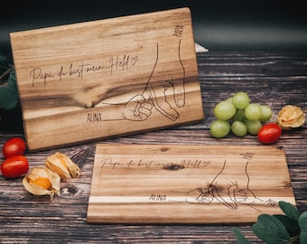 Regalo per la festa del papà, tagliere per papà, tagliere per snack per papà, tagliere in legno per papà, tagliere per la colazione per papà, regalo di compleanno per papà