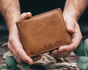 Vatertagsgeschenk, Geldbeutel Herren, Geldbeutel Papa, Geldbörse Männer, Portemonnaie Papa, Lederportemonnaie