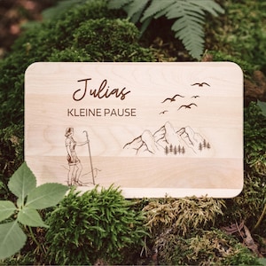 Holzbrett mit Gravur, Frühstücksbrett personalisiert, Frühstücksbrett Holz, Holzbrett personalisiert, Geschenk Camper, Jausenbrett