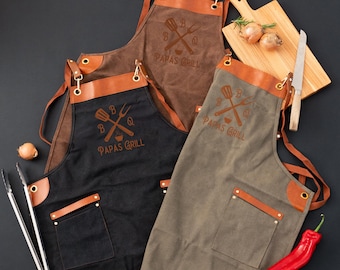 Vaderdag cadeau, BBQ schort, BBQ schort voor papa, BBQ accessoires, cadeau voor mannen, cadeau voor papa, BBQ schort