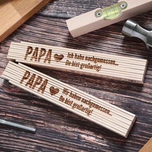 Vatertagsgeschenk, Geschenke für Männer, Papa Geburtstagsgeschenk, Zollstock Papa, Geschenk Papa, Bester Papa zdjęcie 2