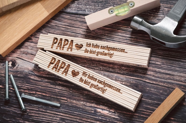 Vatertagsgeschenk, Geschenke für Männer, Papa Geburtstagsgeschenk, Zollstock Papa, Geschenk Papa, Bester Papa zdjęcie 2