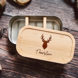 Brotdose Hirsch, Lunchbox Jäger, Brotdose Männer, Männergeschenke, Jäger Geschenk, Brotdose Jäger, Geschenk Papa