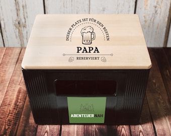 Regalo del Día del Padre, regalo de papá, asiento de caja de cerveza, regalos para hombres, banco de cerveza, regalo de cumpleaños para marido