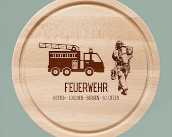 Feuerwehr Geschenke Männer, Feuerwehr, Geschenk Feuerwehrmann, Feuerwehr Brett, Frühstücksbrett Feuerwehr