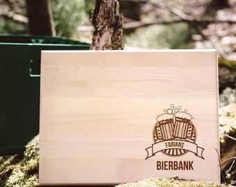 Bierkastensitz personalisiert, Geschenke für Männer, Bierbank, Bier Geschenk, Männer Geschenke, Papa Geschenk, Bier Holz