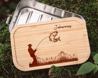 Angeln, Angler Geschenk, Geschenke für Männer, Brotdose Angler, Geschenk Mann, Angeln, Geschenke für Angler, Angler Brotdose