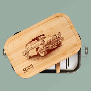 Oldtimer Brotdose, Oldtimer Geschenk, Brotdose Männer, Brotdose Opa, Brotdose Auto, Lunchbox Auto, Brotdose Bus