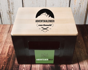 Adventskalender Männer, Bierkastensitz, Adventskalender personalisiert, Geschenke für Männer, Weihnachtsgeschenk Mann