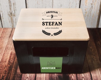 Men's gifts for birthday, beer crate seat personalized, gifts for men, men's gifts, beer, Father's Day beer, beer bench