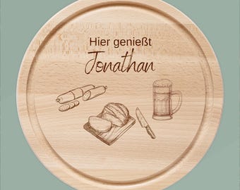 Brotzeitbrett personalisiert, Vesperbrett, Schneidebrett Opa, Frühstücksbrett personalisiert, Männergeschenke, Oma und Opa