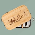 Camping Geschenk, Geschenke für Männer, Lunchbox Holz, Brotdose Edelstahl personalisiert, Jausenbox, Brotdose Fahrrad product logo