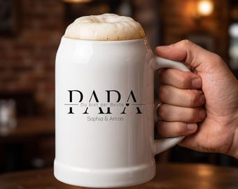 Chope à bière personnalisée, anniversaire de papa, chope à bière, chope à bière avec nom, cadeau pour papa, cadeau d'anniversaire, chope à bière