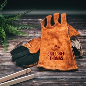 Personalized grill glove, grilling gift, grill accessories, dad, Father&#39;s Day gift, gifts for men, grill