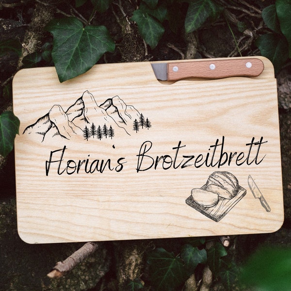 Brotzeitbrett, Geschenke für Männer, Brotzeitbrett personalisiert, Schneidebrett personalisiert, Holzbrett personalisiert, Jausenbrett