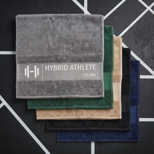 Personalized towel, fitness, gym gift, cotton towel, towel with name, sports towel with name, gift for fitness and racing