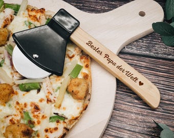 Prezent na Dzień Ojca, pizza, spersonalizowany nóż do pizzy, prezenty dla mężczyzn, Dzień Ojca, tasak do pizzy, pomysły na prezenty dla mężczyzn
