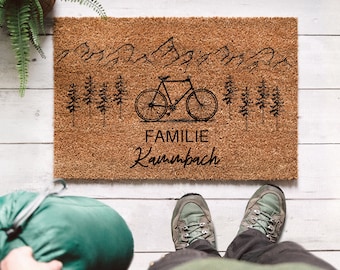 Regalo di nozze Montagne, bicicletta zerbino, regalo bicicletta, regalo per l'inaugurazione della casa, bicicletta zerbino
