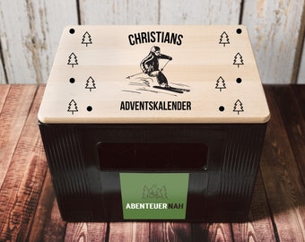 Adventskalender Männer, Bierkastensitz, Adventskalender personalisiert, Geschenke für Männer, Weihnachtsgeschenk Mann