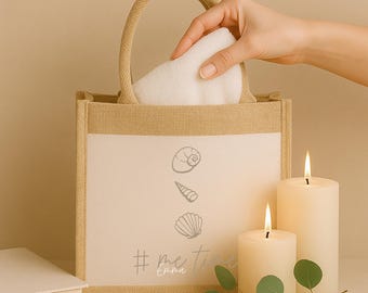 Wellness bag, cotton bag, jute bag personalized, wellness, sauna gift, gift for girlfriend, sauna bag, Christmas gift