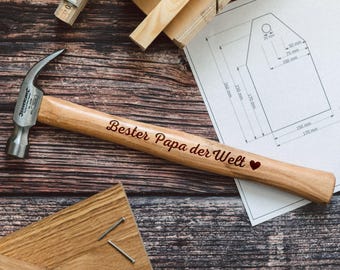 Marteau Personnalisé Gravé Au Nom - Cadeau Original Pour Bricoleur, Fête Des Pères
