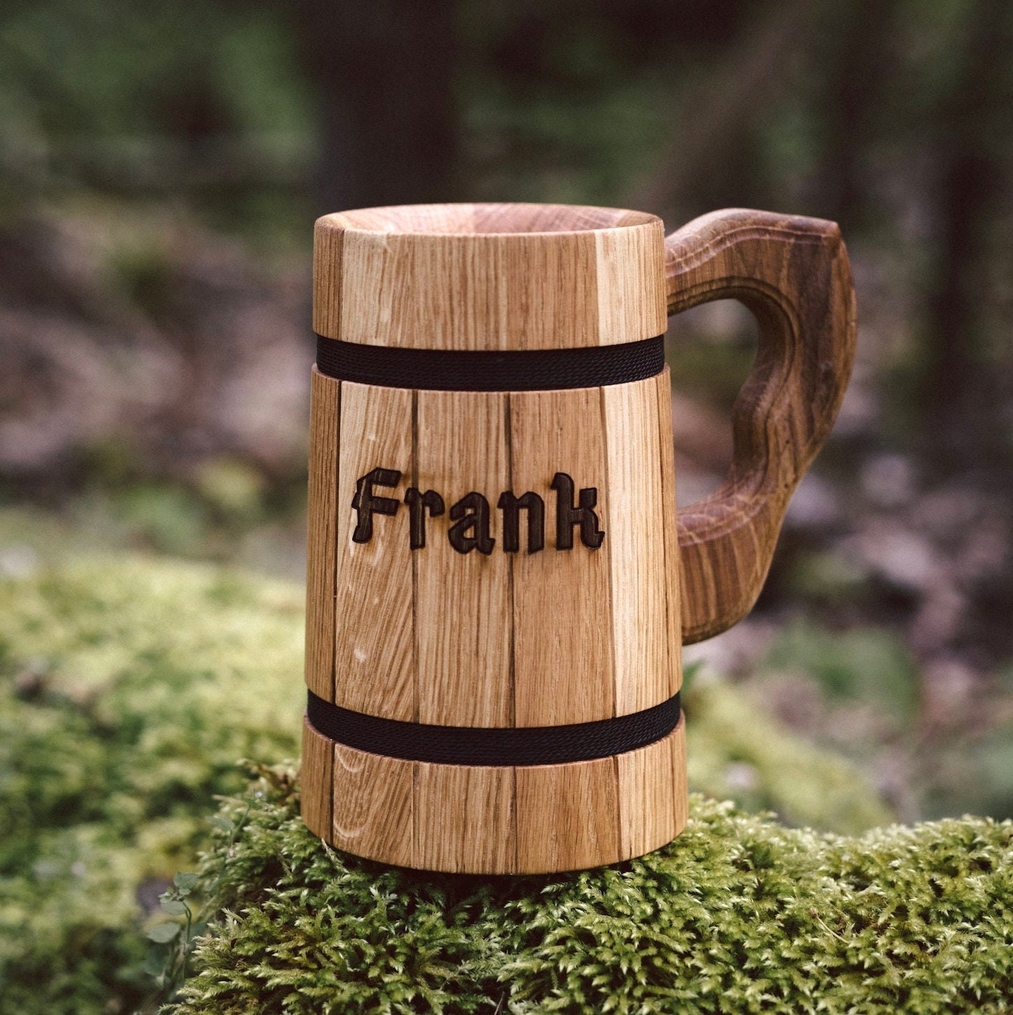 Personalized beer mug, wooden beer mug, beer mug with engraving, men's gifts, Father's Day, birthday man