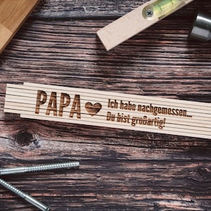 Vatertagsgeschenk, Geschenke für Männer, Papa Geburtstagsgeschenk, Zollstock Papa, Geschenk Papa, Bester Papa PAPA...ich habe...