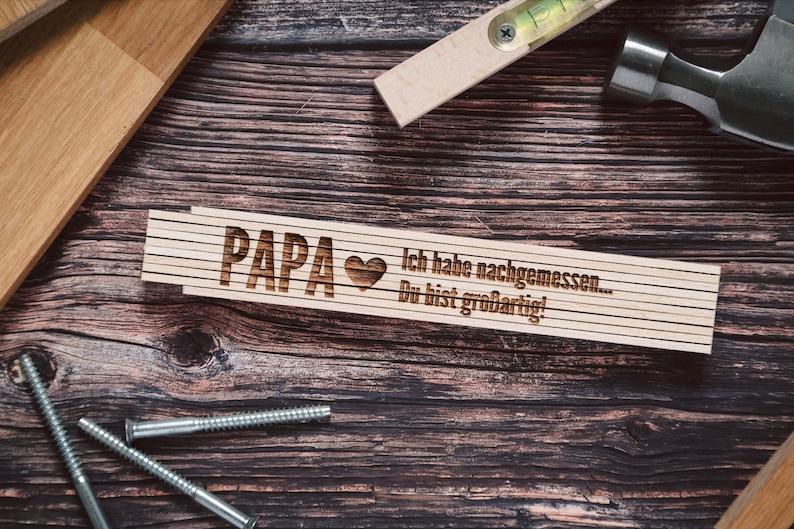 Vatertagsgeschenk, Geschenke für Männer, Papa Geburtstagsgeschenk, Zollstock Papa, Geschenk Papa, Bester Papa PAPA...ich habe...