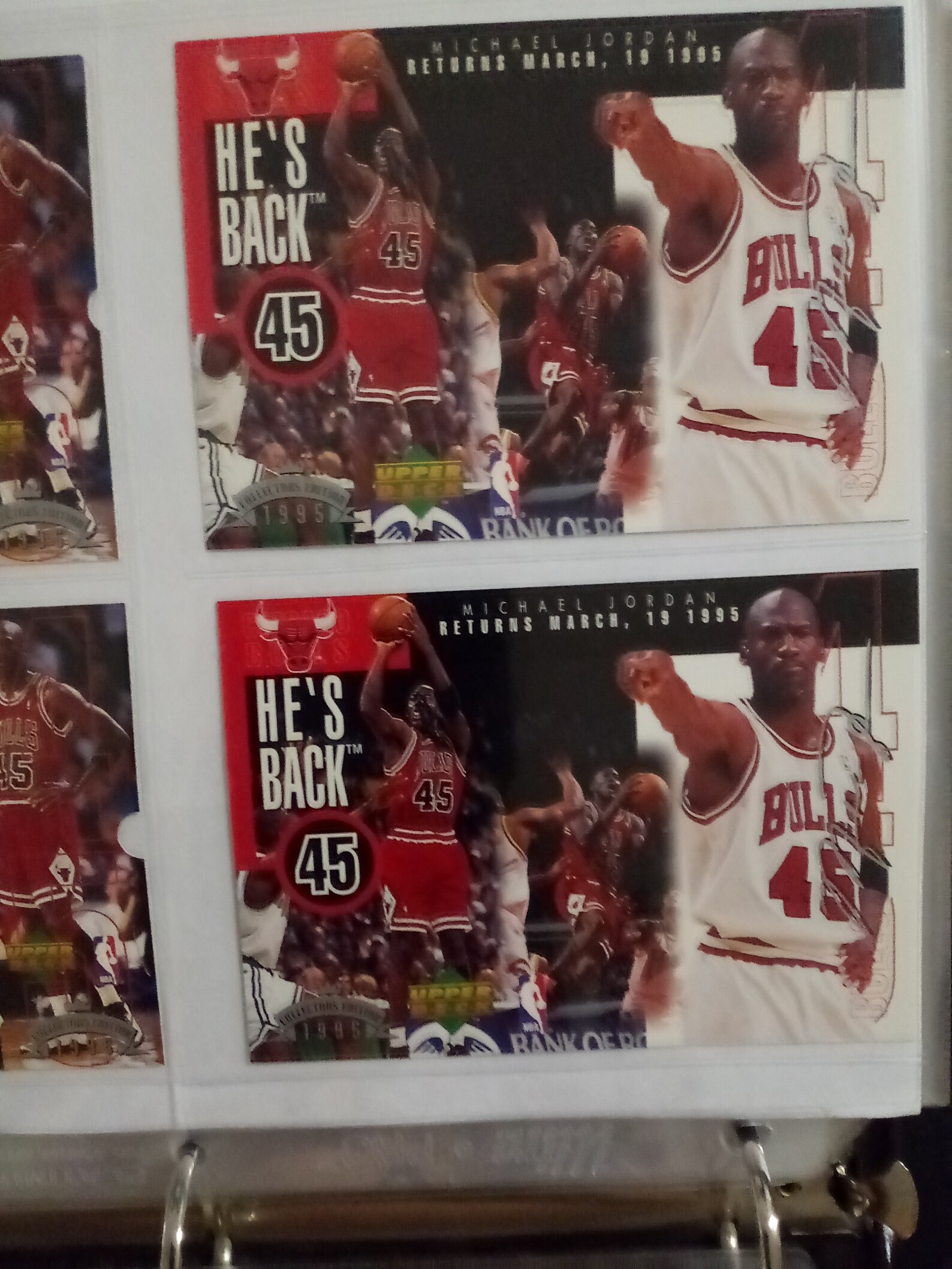Upper Deck Michael Jordan Memorabilia 45 He s Back Collector Etsy