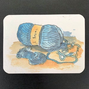 Piccola carta da acquerello originale per opere d'arte, pittura ad acquerello, piccola arte, arte originale, arte ACEO, senza cornice, spedizione gratuita!