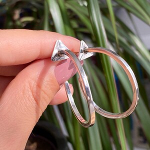 Triangle Sterling Silver Hoops