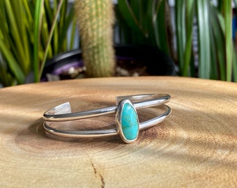 Turquoise Sterling SIlver Double Cuff (Royston)