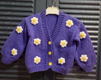 Hand knit baby Cardigan