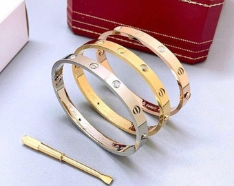 Cartier love bracelet dupe | Etsy