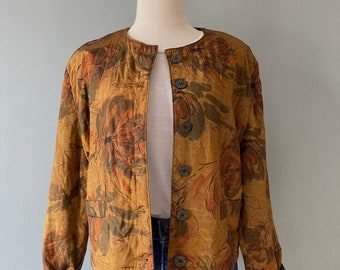 1980s quilted jacket, copper colour / Medium