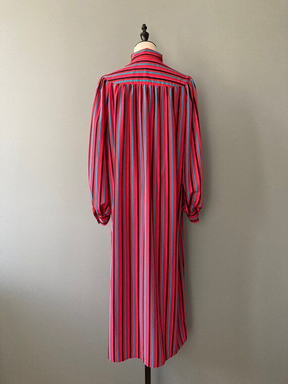 Caroline Rohmer 1970s stripes dress, large bow co… - image 5