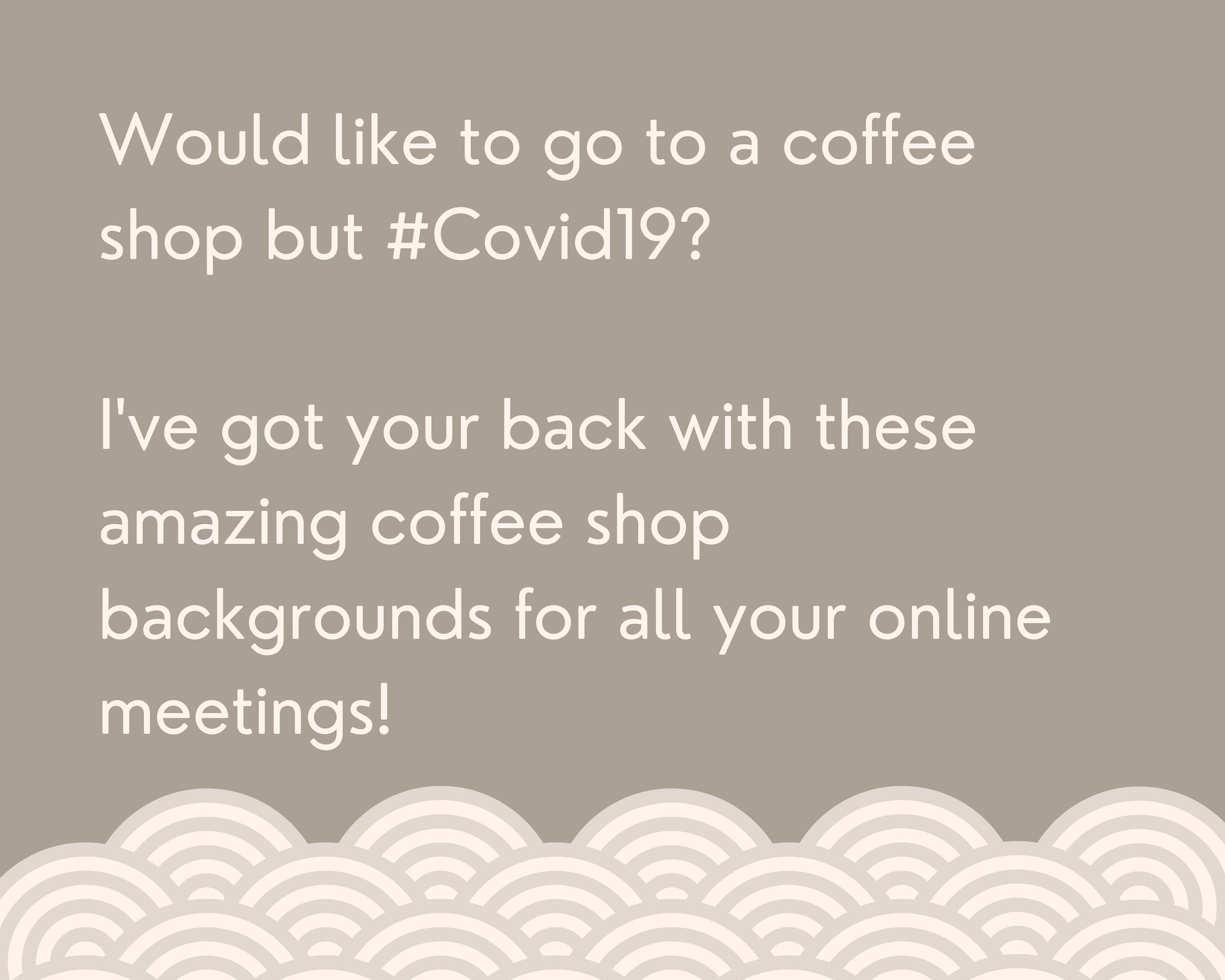 Zoom Backgrounds / Backdrop / Coffee Shop Background / | Etsy