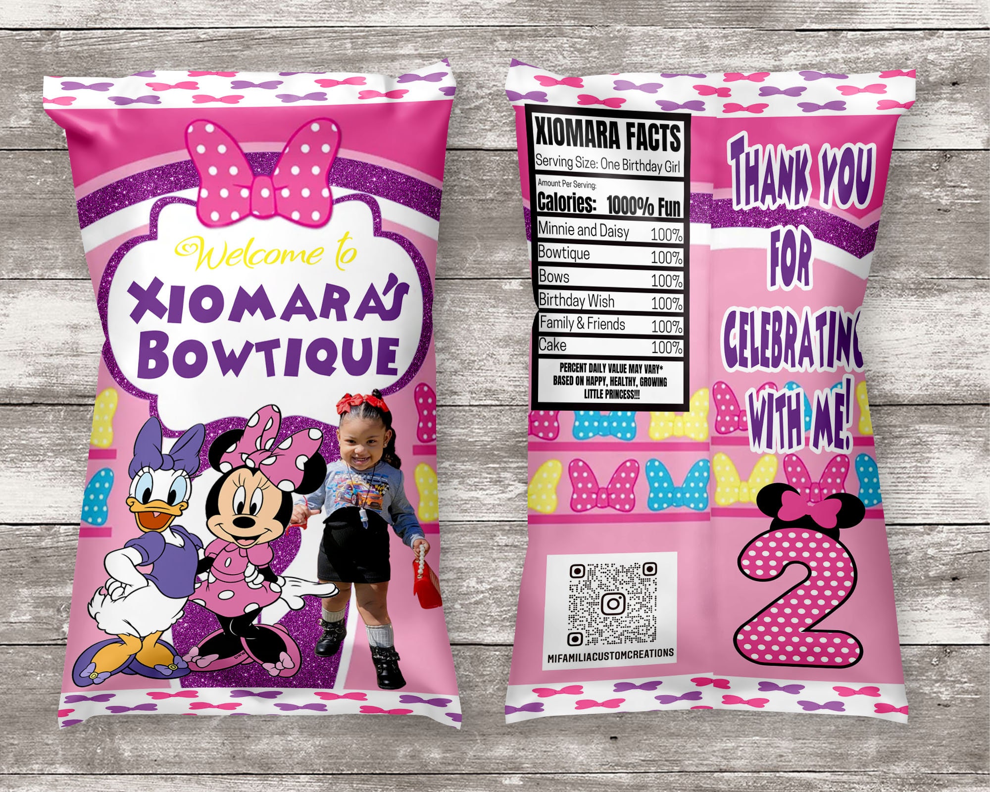 Minnie Mouse Inspired Chip Bag Minnie and Daisy Bowtique Etsy