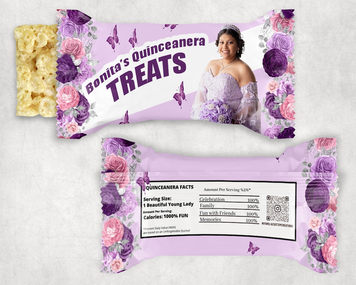 Quince Chip Bag Quinceanera Party Favor Sweet 16 Chip Bags Etsy